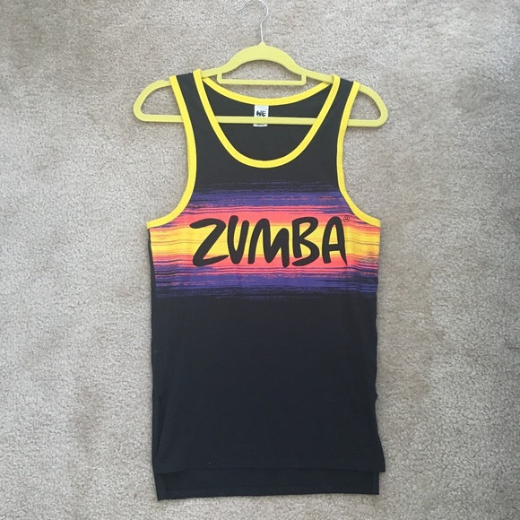 Zumba Mens Dancing at Dusk Tank Back to Black, XS - Picture 3 of 8